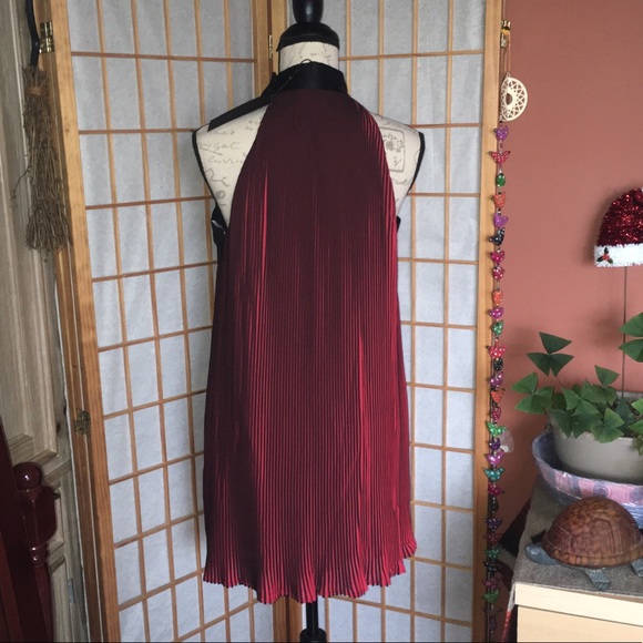 NWT Kendall & Kylie Crepe Pleated Minidress Red S - Picture 5 of 14